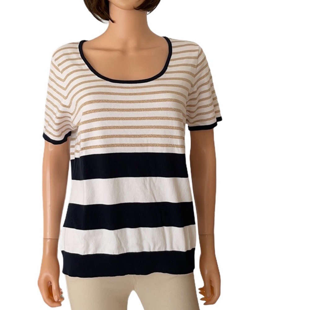 Ralph Lauren Chaps scooped neck  striped sweater